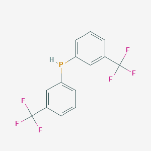 molecular formula C14H9F6P B14466954 Bis[3-(trifluoromethyl)phenyl]phosphane CAS No. 65796-64-7