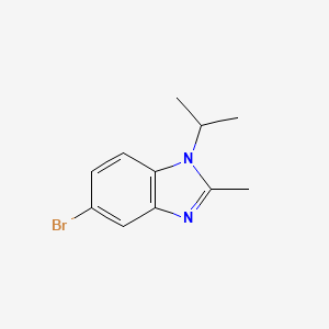molecular formula C11H13BrN2 B1446697 5-bromo-2-methyl-1-(propan-2-yl)-1H-1,3-benzodiazole CAS No. 1368559-67-4