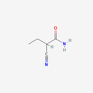 molecular formula C5H8N2O B14466977 Butyronitrile, 2-carbamoyl- CAS No. 73747-27-0