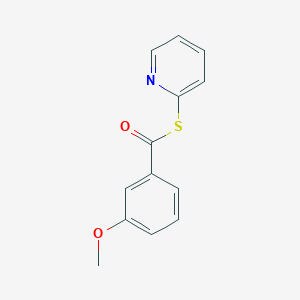 molecular formula C13H11NO2S B14466993 S-Pyridin-2-yl 3-methoxybenzene-1-carbothioate CAS No. 74032-47-6