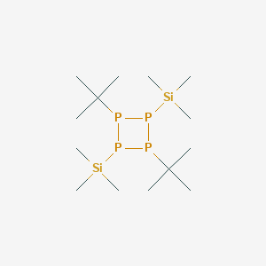 molecular formula C14H36P4Si2 B14467035 1,3-Di-tert-butyl-2,4-bis(trimethylsilyl)tetraphosphetane CAS No. 73324-85-3
