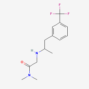 molecular formula C14H19F3N2O B14467050 N,N-Dimethyl-2-(alpha-methyl-M-trifluoromethylphenethylamino)acetamide CAS No. 73664-44-5