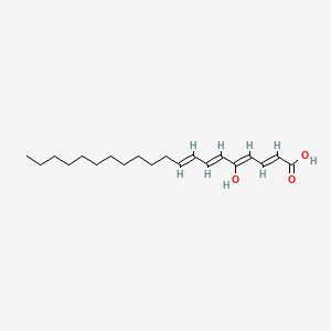 molecular formula C20H32O3 B14467059 Eicosatetraenoic acid, 5-hydroxy- CAS No. 73179-98-3