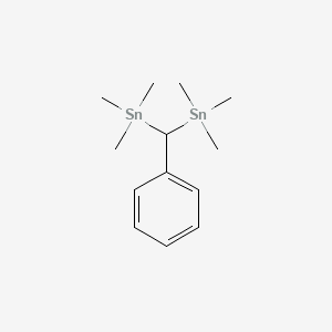 molecular formula C13H24Sn2 B14467077 (Phenylmethylene)bis(trimethylstannane) CAS No. 71000-63-0