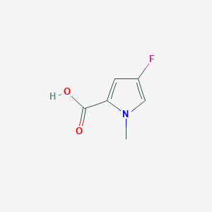 molecular formula C6H6FNO2 B1446709 4-Fluoro-1-methyl-1H-pyrrole-2-carboxylic acid CAS No. 1783750-90-2