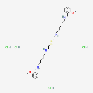 molecular formula C32H58Cl4N4O2S2 B14467112 Bis(2-methoxybenzylaminohex-6-ylaminoethyl)disulphane CAS No. 68535-69-3