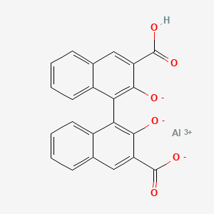 molecular formula C22H11AlO6 B14467131 Aluminium 2,2'-dihydroxy(1,1'-binaphthalene)-3,3'-dicarboxylate CAS No. 71411-87-5