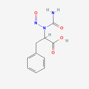 molecular formula C10H11N3O4 B14467156 Alanine, N-carbamoyl-N-nitroso-3-phenyl- CAS No. 67792-90-9