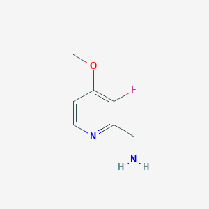 molecular formula C7H9FN2O B1446718 (3-氟-4-甲氧基吡啶-2-基)甲胺 CAS No. 1256812-75-5