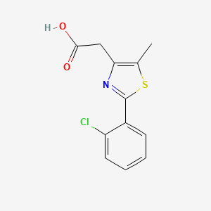 molecular formula C12H10ClNO2S B1446720 4-Thiazoleacetic acid, 2-(2-chlorophenyl)-5-methyl- CAS No. 1780211-81-5