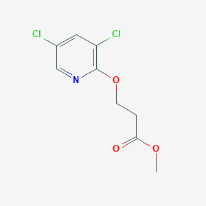 molecular formula C9H9Cl2NO3 B14467204 Methyl 3-[(3,5-dichloropyridin-2-yl)oxy]propanoate CAS No. 67563-84-2
