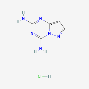 molecular formula C5H7ClN6 B14467209 pyrazolo[1,5-a][1,3,5]triazine-2,4-diamine;hydrochloride CAS No. 71680-62-1
