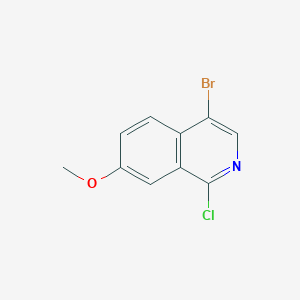 molecular formula C10H7BrClNO B1446721 4-Bromo-1-chloro-7-methoxyisoquinoline CAS No. 1782837-64-2