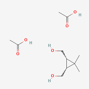 molecular formula C11H22O6 B14467242 acetic acid;[(1S,3R)-3-(hydroxymethyl)-2,2-dimethylcyclopropyl]methanol CAS No. 67488-75-9