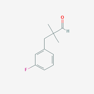 molecular formula C11H13FO B1446732 3-(3-氟苯基)-2,2-二甲基丙醛 CAS No. 72475-10-6