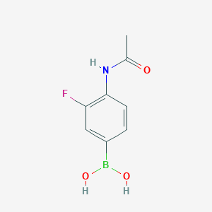 B1446739 4-Acetamido-3-fluorophenylboronic Acid CAS No. 626251-12-5