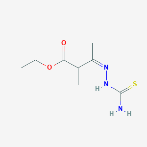 molecular formula C8H15N3O2S B14467409 ethyl (3Z)-3-(carbamothioylhydrazinylidene)-2-methylbutanoate CAS No. 73937-86-7