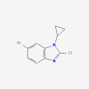 molecular formula C10H8BrClN2 B1446744 6-Bromo-2-chloro-1-cyclopropyl-1H-benzo[d]imidazole CAS No. 1416714-37-8