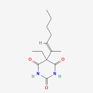 molecular formula C13H20N2O3 B14467446 Barbituric acid, 5-ethyl-5-(1-methyl-1-hexenyl)- CAS No. 66968-84-1