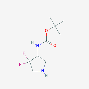 molecular formula C9H16F2N2O2 B1446750 3-(Boc-amino)-4,4-difluoropyrrolidine CAS No. 1434141-95-3