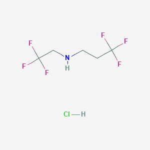 molecular formula C5H8ClF6N B1446755 (2,2,2-Trifluoroethyl)(3,3,3-trifluoropropyl)amine hydrochloride CAS No. 727732-15-2