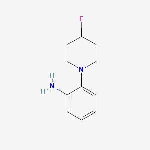 molecular formula C11H15FN2 B1446757 2-(4-Fluoropiperidin-1-yl)aniline CAS No. 1554044-58-4