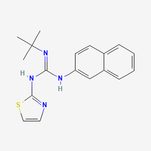 molecular formula C18H20N4S B14467605 Guanidine, 1-tert-butyl-2-(2-naphthyl)-3-(2-thiazolyl)- CAS No. 72041-76-0