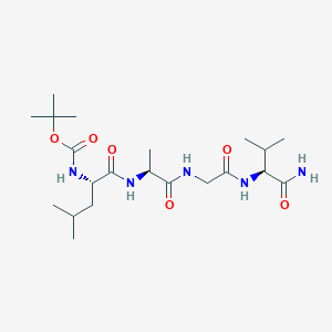 molecular formula C21H39N5O6 B14467619 N-(tert-Butoxycarbonyl)-L-leucyl-L-alanylglycyl-L-valinamide CAS No. 73674-48-3
