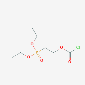 molecular formula C7H14ClO5P B14467669 Diethyl {2-[(chlorocarbonyl)oxy]ethyl}phosphonate CAS No. 66461-66-3