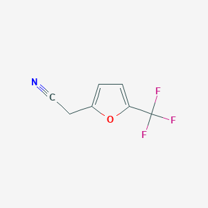 molecular formula C7H4F3NO B1446769 2-[5-(TRIFLUOROMETHYL)FURAN-2-YL]ACETONITRILE CAS No. 1823978-82-0