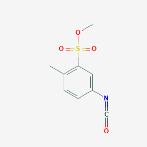 molecular formula C9H9NO4S B14467718 Methyl 5-isocyanato-2-methylbenzene-1-sulfonate CAS No. 66319-71-9