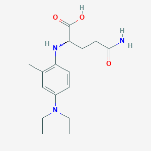 molecular formula C16H25N3O3 B14467720 N~2~-[4-(Diethylamino)-2-methylphenyl]-L-glutamine CAS No. 69753-64-6