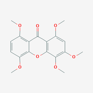 molecular formula C18H18O7 B14467727 1,3,4,5,8-Pentamethoxy-9H-xanthen-9-one CAS No. 66157-57-1