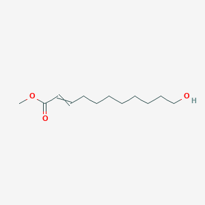 molecular formula C12H22O3 B14467731 Methyl 11-hydroxyundec-2-enoate CAS No. 65716-47-4