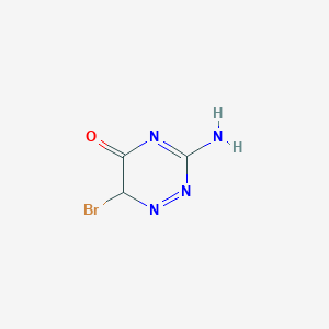 molecular formula C3H3BrN4O B14467740 3-amino-6-bromo-6H-1,2,4-triazin-5-one 