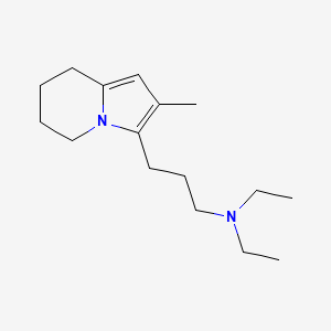 molecular formula C16H28N2 B14467763 Indolizine, 5,6,7,8-tetrahydro-3-(3-(diethylamino)propyl)-2-methyl- CAS No. 65548-73-4