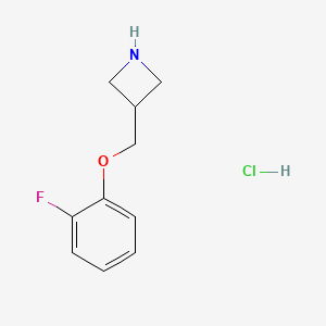 molecular formula C10H13ClFNO B1446779 3-((2-Fluorophenoxy)methyl)azetidine hydrochloride CAS No. 1864073-80-2