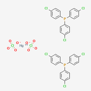 molecular formula C36H24Cl8HgO8P2 B14467794 Mercury(2+);tris(4-chlorophenyl)phosphane;diperchlorate CAS No. 71087-36-0