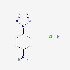 molecular formula C8H15ClN4 B1446783 4-(2H-1,2,3-triazol-2-yl)cyclohexan-1-amine hydrochloride CAS No. 1822674-38-3