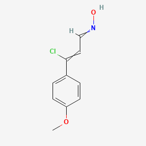 molecular formula C10H10ClNO2 B14467858 N-[3-Chloro-3-(4-methoxyphenyl)prop-2-en-1-ylidene]hydroxylamine CAS No. 72806-45-2
