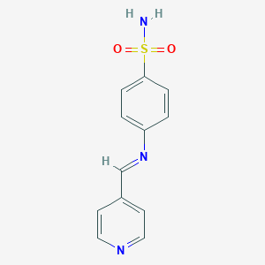 molecular formula C12H11N3O2S B14467884 Benzenesulfonamide, 4-[(4-pyridinylmethylene)amino]- CAS No. 74028-13-0