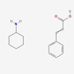 molecular formula C15H21NO2 B14467907 Cyclohexanamine;3-phenylprop-2-enoic acid CAS No. 67217-36-1