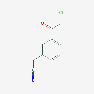 molecular formula C10H8ClNO B14468077 [3-(Chloroacetyl)phenyl]acetonitrile CAS No. 72196-96-4