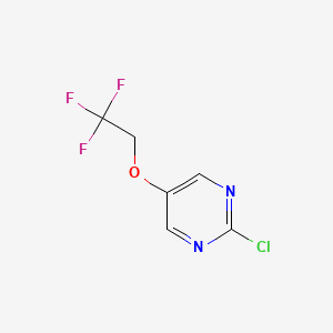molecular formula C6H4ClF3N2O B1446810 2-chloro-5-(2,2,2-trifluoroethoxy)pyrimidine CAS No. 145948-01-2
