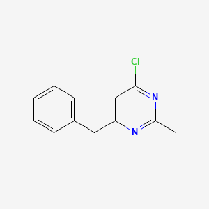 molecular formula C12H11ClN2 B1446811 4-Benzyl-6-chloro-2-methylpyrimidine CAS No. 100565-30-8