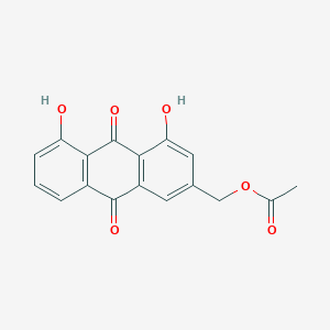 molecular formula C17H12O6 B14468146 Aloe emodin w-acetate CAS No. 65615-58-9