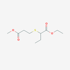 molecular formula C10H18O4S B14468157 Ethyl 2-[(3-methoxy-3-oxopropyl)sulfanyl]butanoate CAS No. 66319-17-3