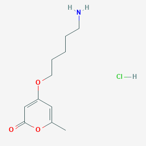 4-((5-aminopentyl)oxy)-6-methyl-2H-pyran-2-one hydrochloride