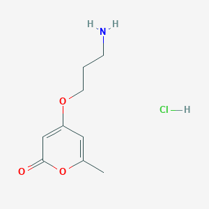 4-(3-aminopropoxy)-6-methyl-2H-pyran-2-one hydrochloride