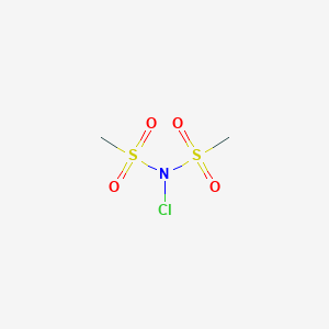 molecular formula C2H6ClNO4S2 B14468272 N-Chloro-N-(methanesulfonyl)methanesulfonamide CAS No. 71954-24-0
